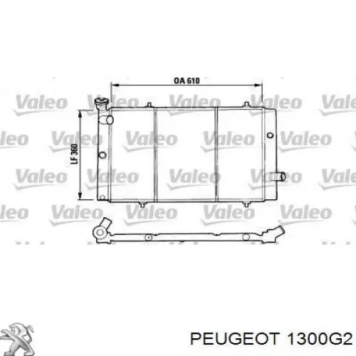 Радіатор охолодження двигуна 1300G2 Peugeot/Citroen