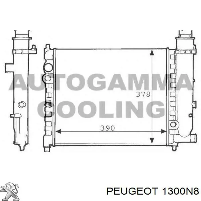 1300N8 Peugeot/Citroen радіатор охолодження двигуна