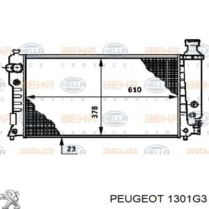 Радіатор основний Peugeot/Citroen 1301G3 ціна, від 72.73 USD