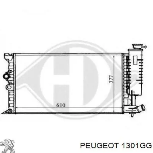 Радіатор основний Peugeot/Citroen 1301GG ціна, від 159.59 USD