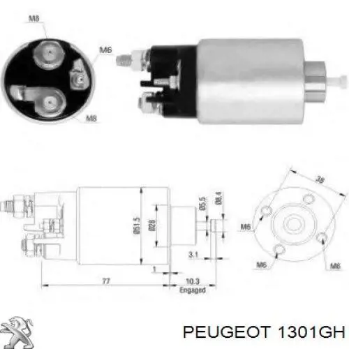 Радіатор охолодження Peugeot/Citroen 1301GH