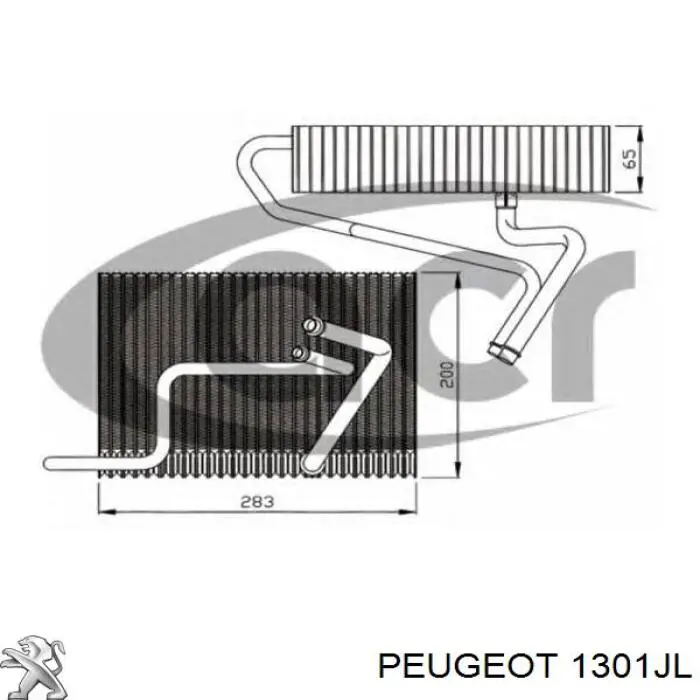 1301JL Peugeot/Citroen радіатор охолодження двигуна