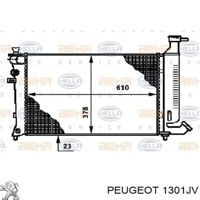 1301JV Peugeot/Citroen радіатор охолодження двигуна