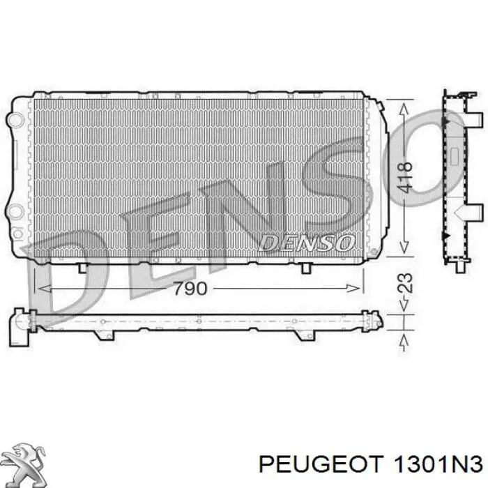 Радіатор основний Peugeot/Citroen 1301N3 ціна, від 63.52 USD