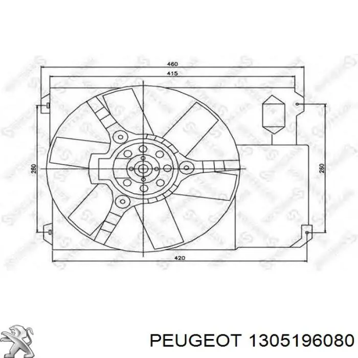 Кожух вентилятора Peugeot/Citroen 1308CF