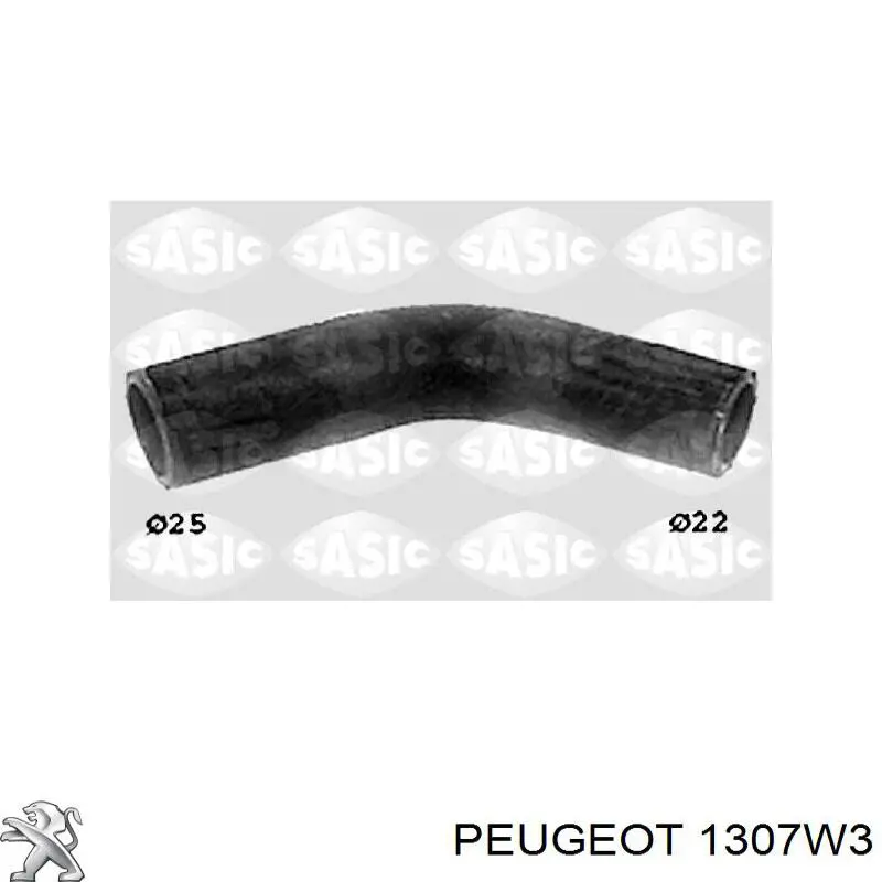 1307W3 Peugeot/Citroen шланг/патрубок системи охолодження