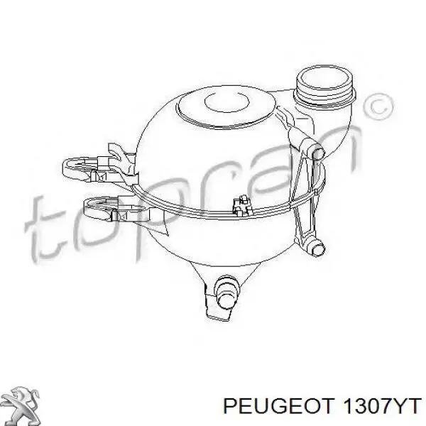 Бачок системи охолодження двигуна розширювальний Peugeot/Citroen 1307YT ціна, від 16.92 USD