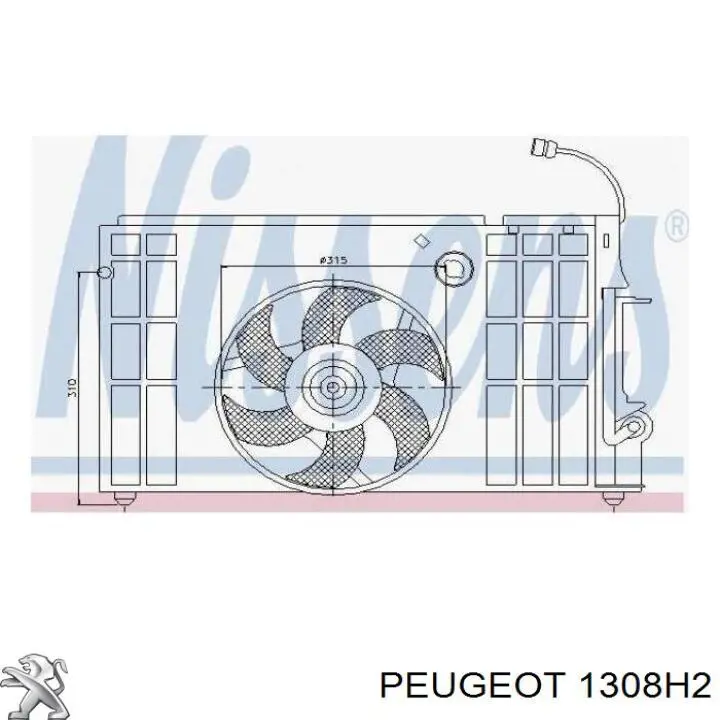 Дифузор (кожух) радіатора охолодження Peugeot/Citroen 1308H2 ціна, від 97.31 USD