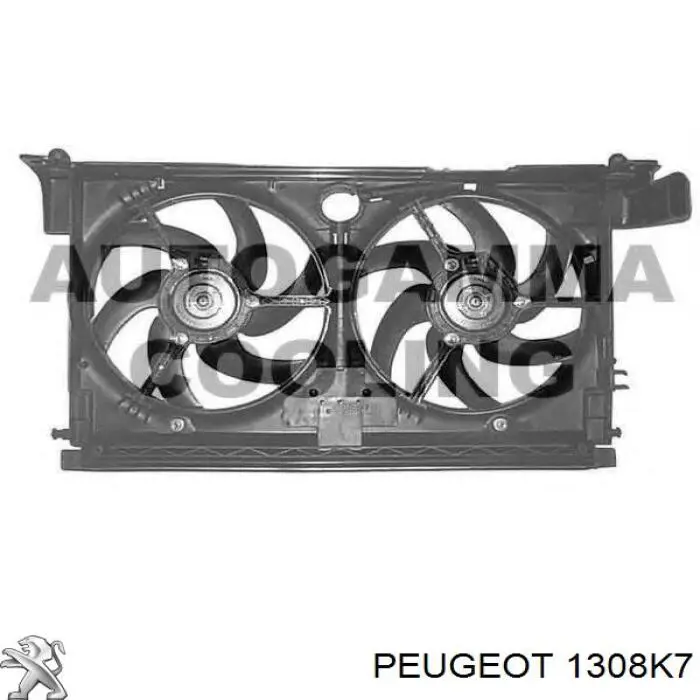 1308K7 Peugeot/Citroen дифузор (кожух радіатора охолодження)
