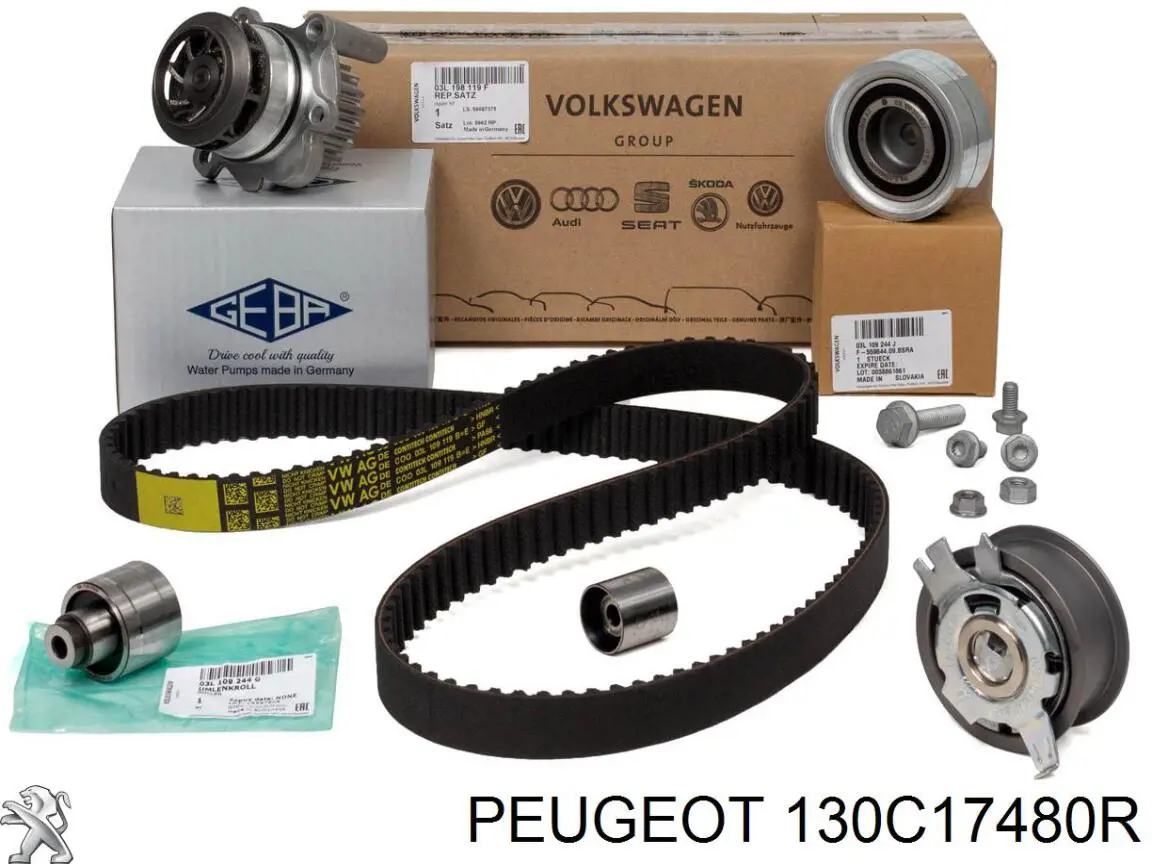 Комплект ГРМ Peugeot/Citroen 130C17480R ціна, від 55.09 USD