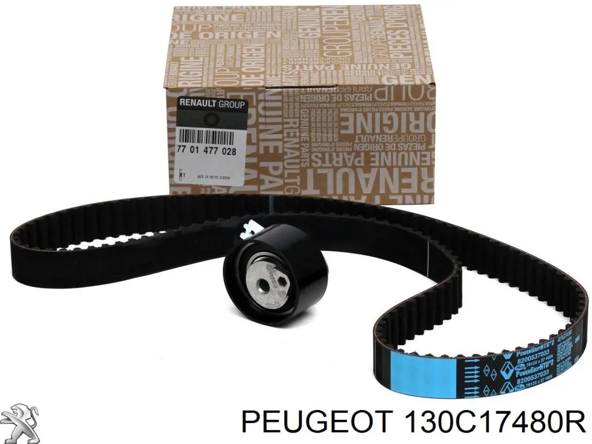 130C17480R Peugeot/Citroen Ремінь ГРМ, комплект