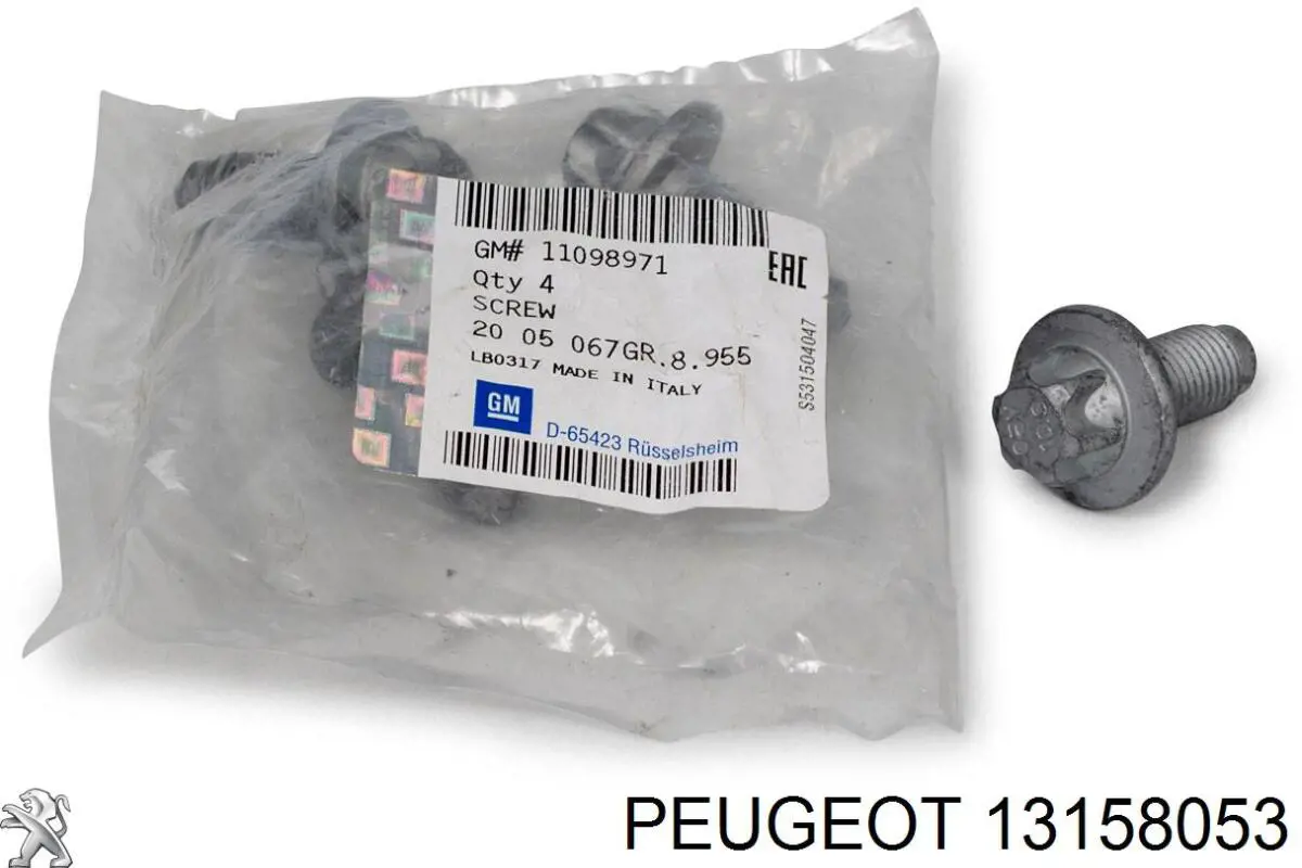 Купити 13158053 Peugeot/Citroen Болт кріплення передньої балки (підрамника)
