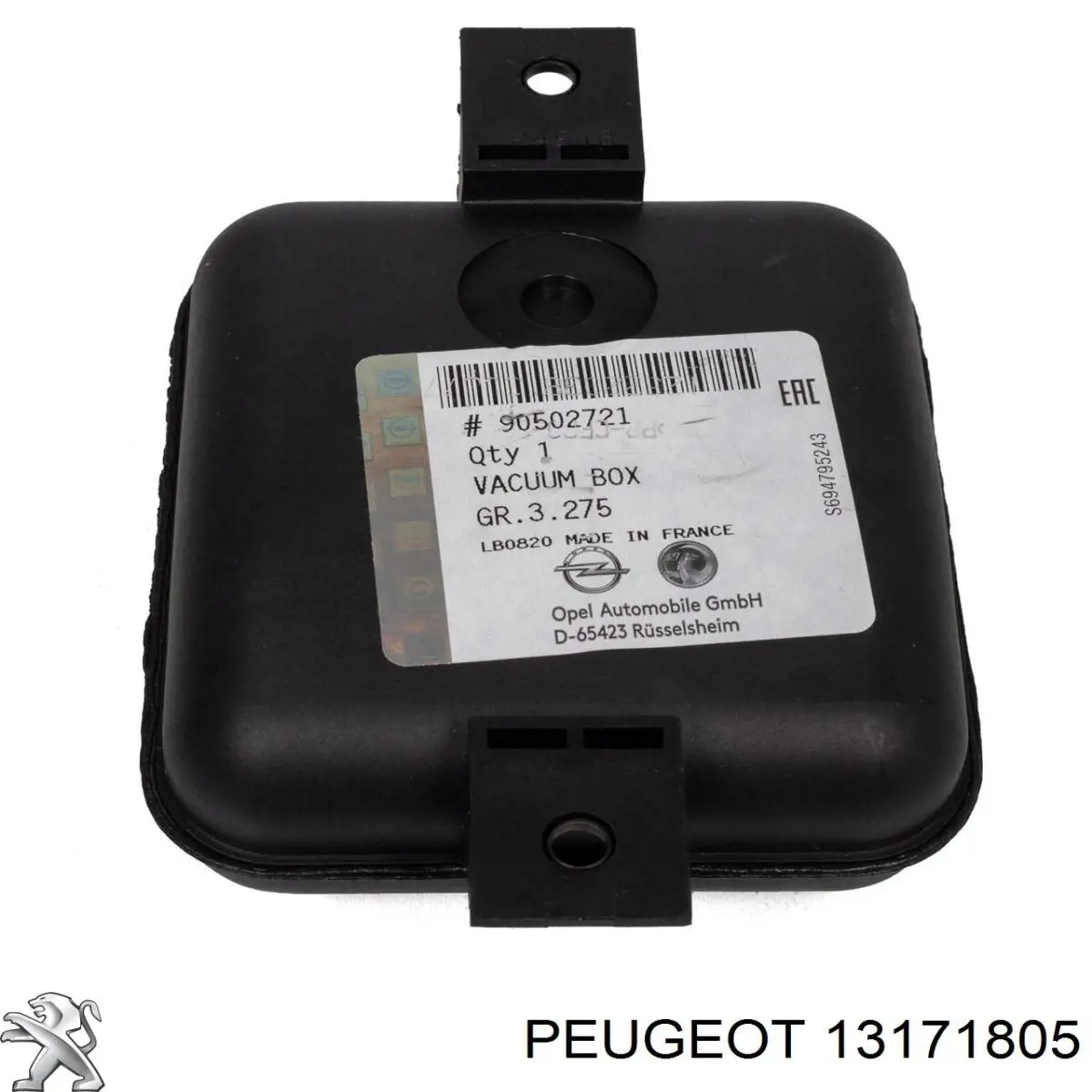 Зворотній клапан омивача лобового скла 13171805 Peugeot/Citroen