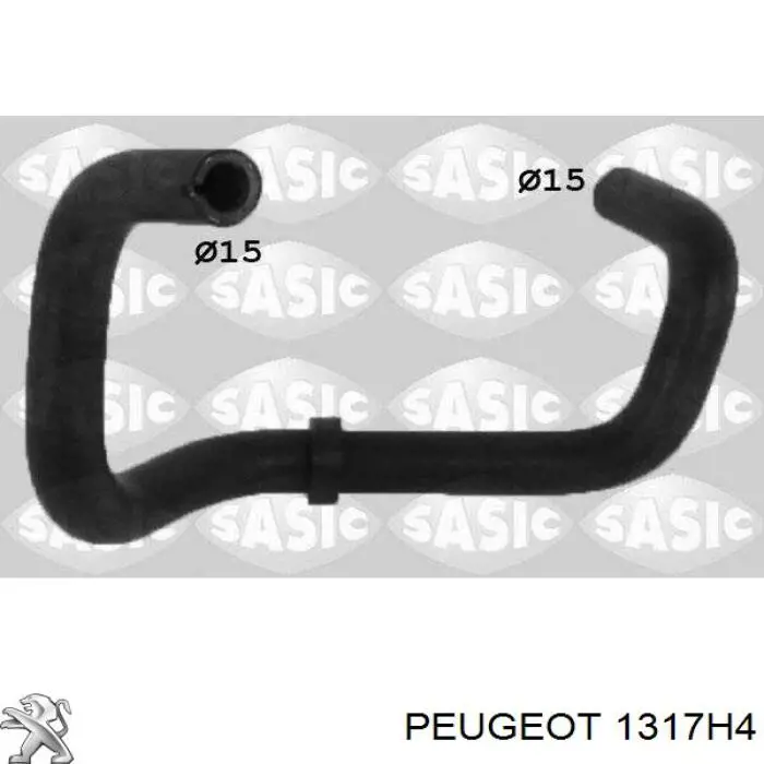1317H4 Peugeot/Citroen шланг розширювального бачка, нижній