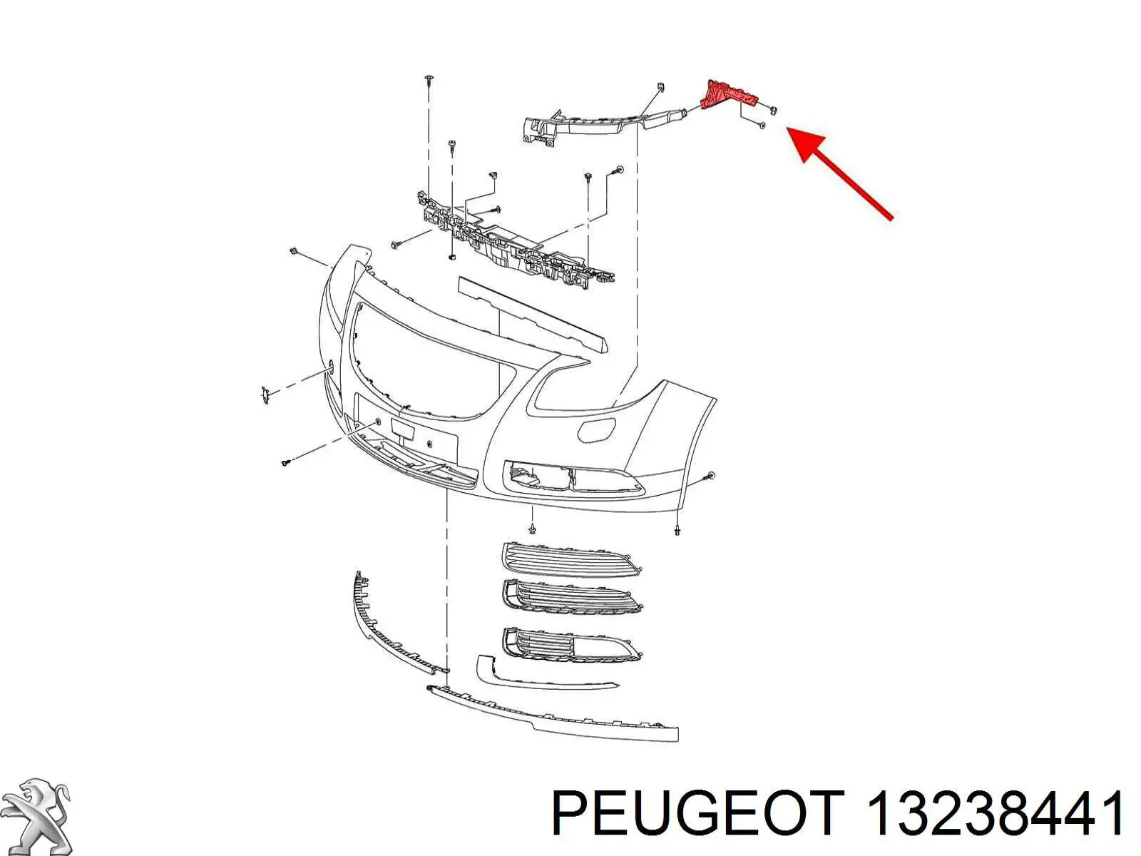 Кріплення бампера Peugeot/Citroen 13238441 ціна, від 3.69 USD