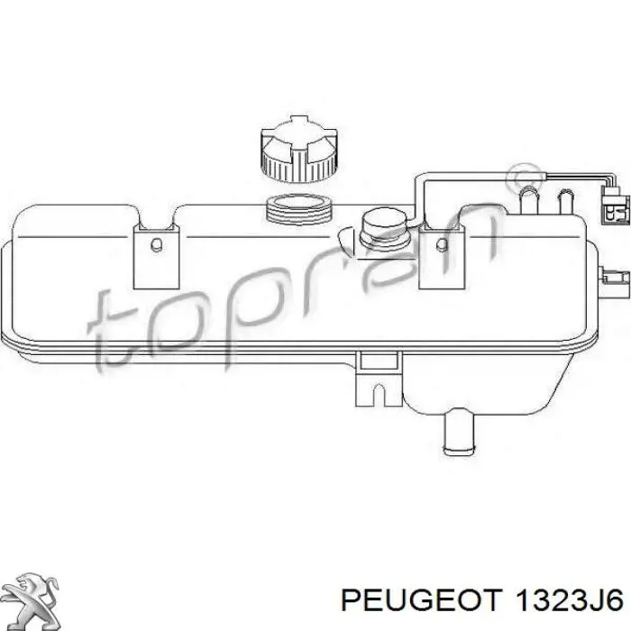 Купити 1323J6 Peugeot/Citroen Водяний бачок системи охолодження