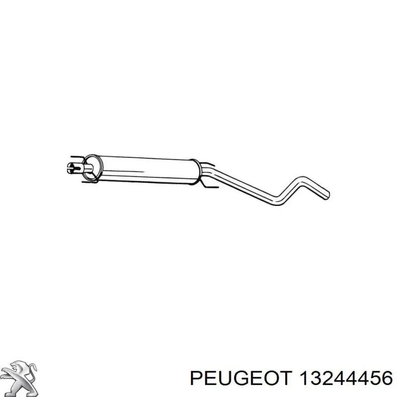 13244456 Peugeot/Citroen глушник, центральна частина