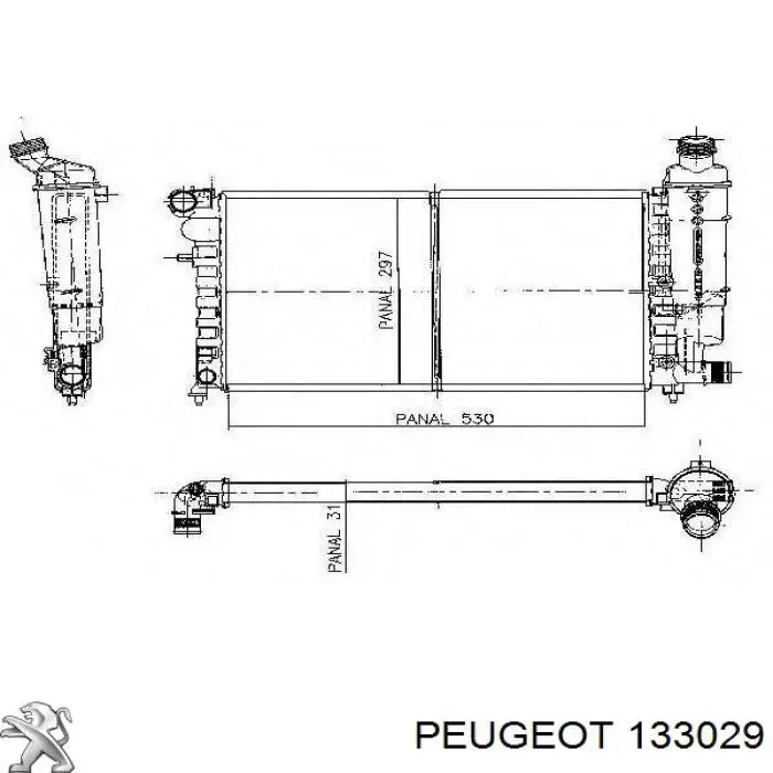 Купити 133029 Peugeot/Citroen Радіатор двигуна
