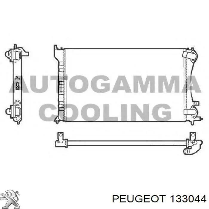 133044 Peugeot/Citroen радіатор охолодження двигуна