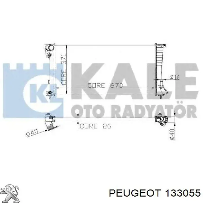 Радіатор основний Peugeot/Citroen 133055 ціна, від 54.91 USD