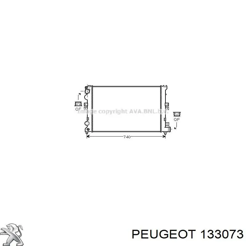 133073 Peugeot/Citroen радіатор охолодження двигуна
