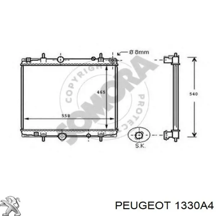 Радіатор основний Peugeot/Citroen 1330A4 ціна, від 49.49 USD