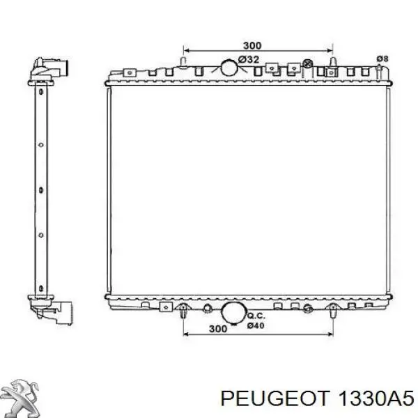 1330A5 Peugeot/Citroen радіатор охолодження двигуна