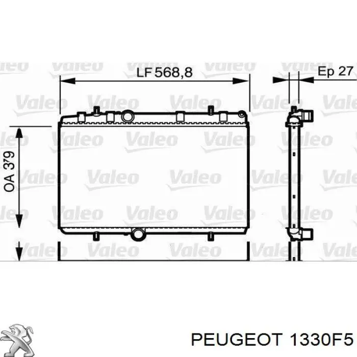 Радіатор 1330F5 Peugeot/Citroen