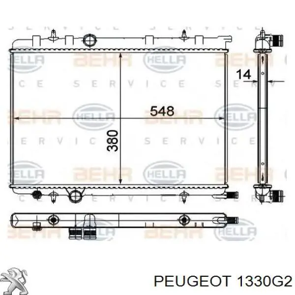 Купити 1330G2 Peugeot/Citroen Радіатор двигуна