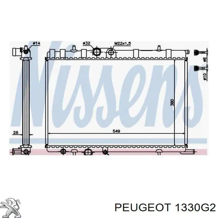 Радіатор основний Peugeot/Citroen 1330G2 ціна, від 49.49 USD
