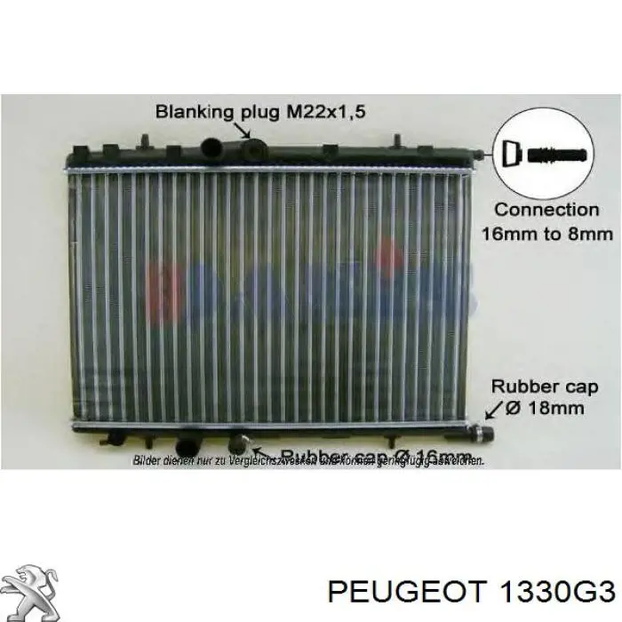 Купити 1330G3 Peugeot/Citroen Радіатор двигуна