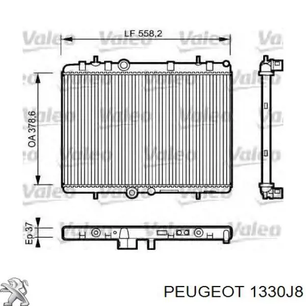 Радіатор 1330H0 Peugeot/Citroen