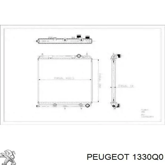 Радіатор 1330Q0 Peugeot/Citroen