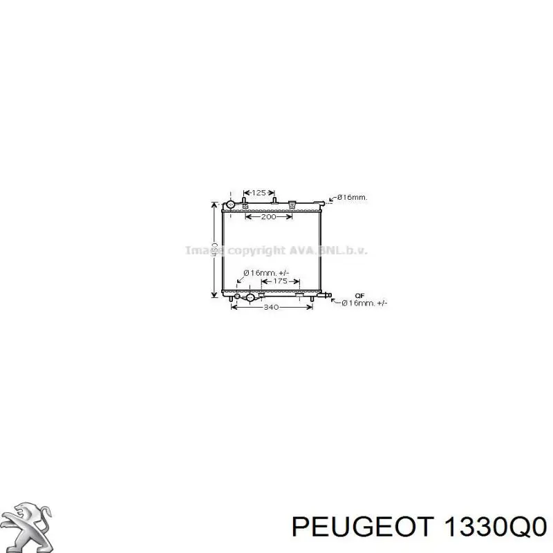 Купити 1330Q0 Peugeot/Citroen Радіатор двигуна