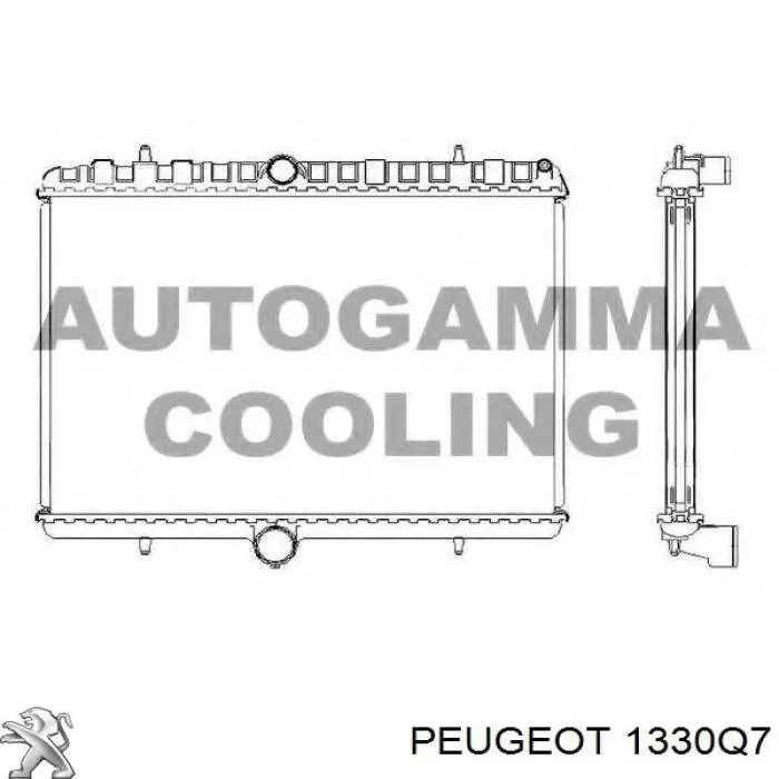 1330Q7 Peugeot/Citroen радіатор охолодження двигуна