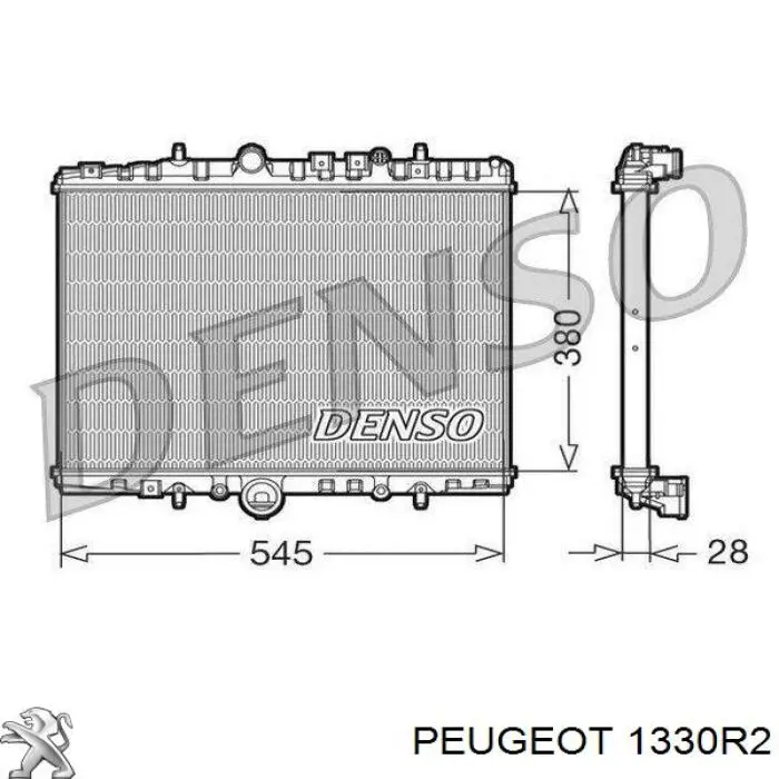 1330R2 Peugeot/Citroen радіатор охолодження двигуна