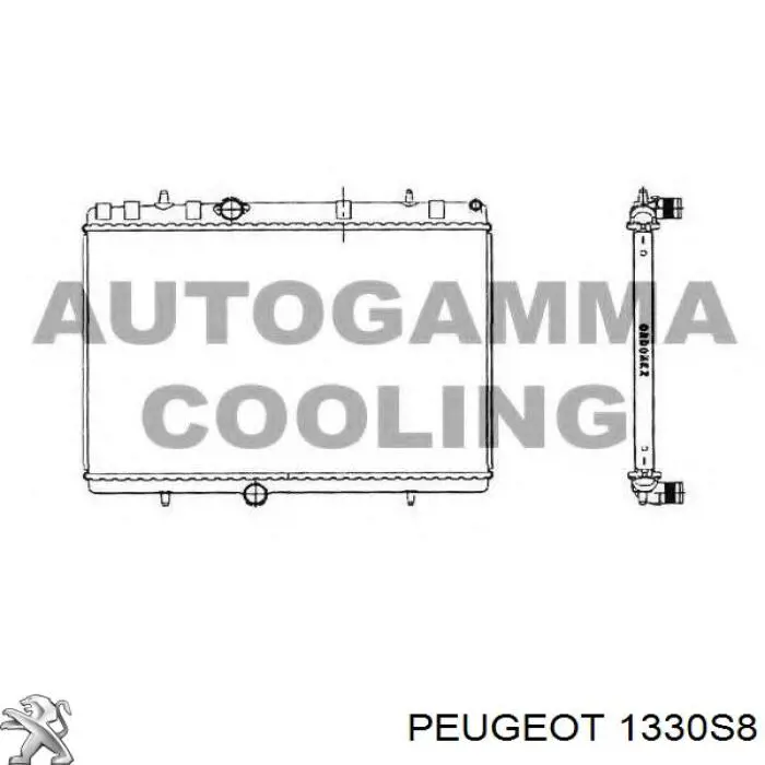 1330S8 Peugeot/Citroen Радіатор охолодження двигуна