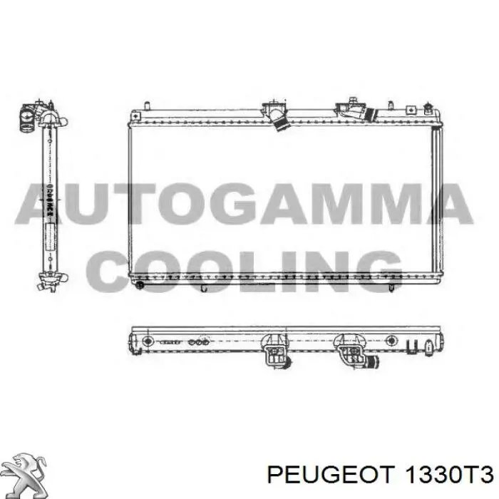 1330T3 Peugeot/Citroen радіатор охолодження двигуна