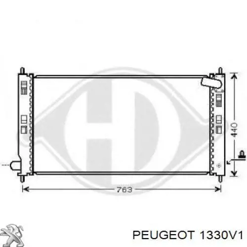 1330V1 Peugeot/Citroen радіатор охолодження двигуна