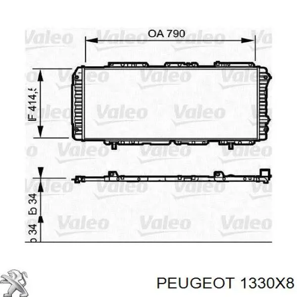 Радіатор основний Peugeot/Citroen 1330X8 ціна, від 89.59 USD