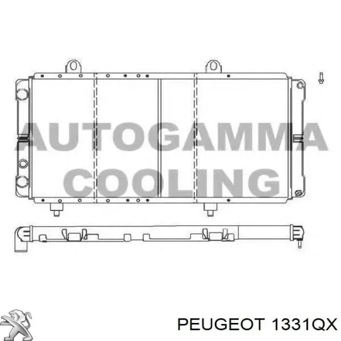 1331QX Peugeot/Citroen радіатор охолодження двигуна