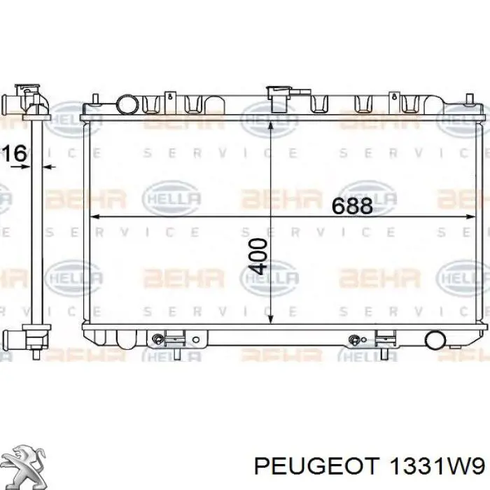 Купити 1331W9 Peugeot/Citroen Радіатор двигуна