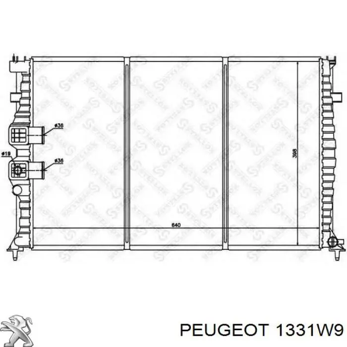 1331W9 Peugeot/Citroen Радіатор охолодження двигуна