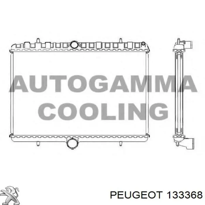 133368 Peugeot/Citroen радіатор охолодження двигуна
