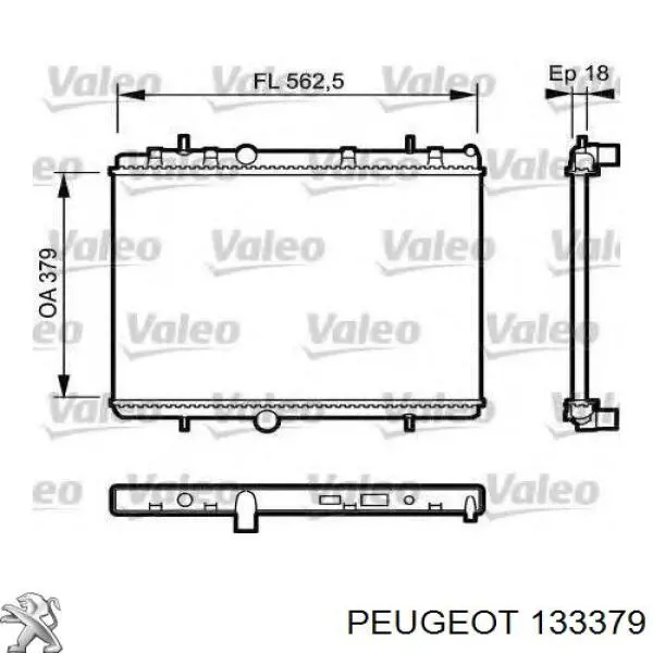 Купити 133379 Peugeot/Citroen Радіатор двигуна