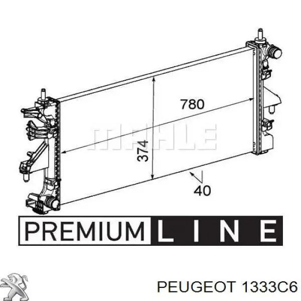 Купити 1333C6 Peugeot/Citroen Радіатор двигуна