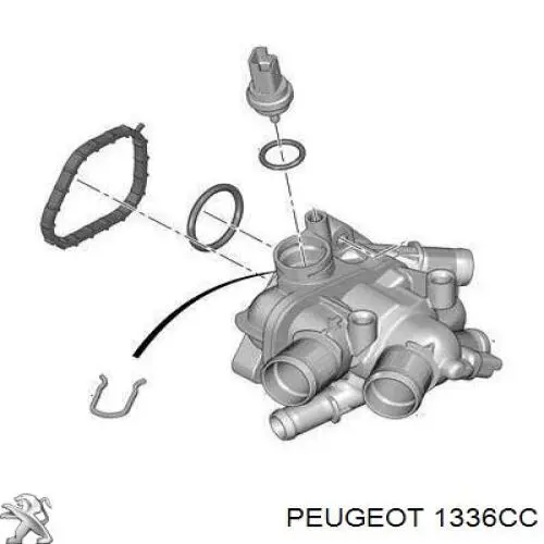 1336CC Peugeot/Citroen термостат