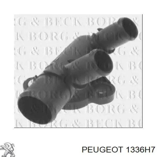 Фланець системи охолодження (трійник) Peugeot/Citroen 1336H7 ціна, від 6.25 USD