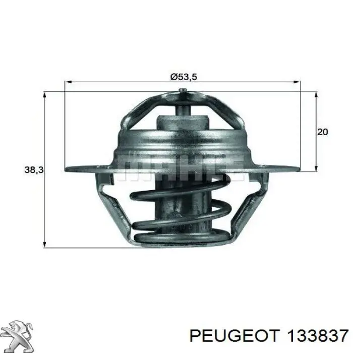 133837 Peugeot/Citroen термостат
