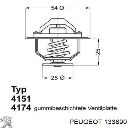 133890 Peugeot/Citroen термостат